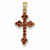 14k Gold Garnet Cross pendant, Pendants for Necklace