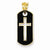 14k Gold with Enamel Polished Cross Cut-out Pendant, Pendants for Necklace
