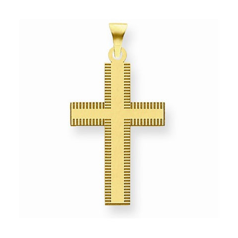14k Gold Laser Designed Cross Pendant, Adorable Pendants for Necklace