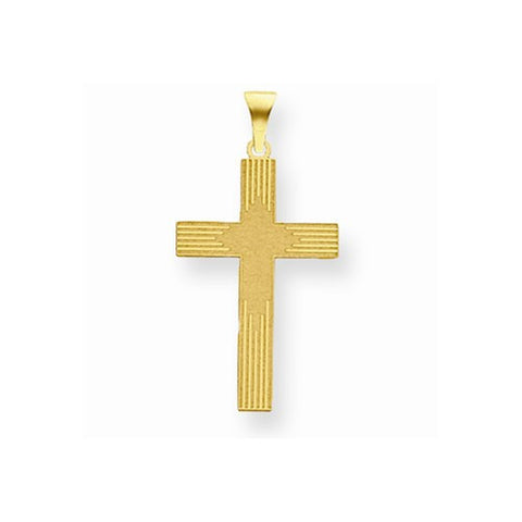 14k Gold Laser Designed Cross Pendant, Delightful Pendants for Necklace