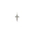 Laser Designed Cross Charm in 14k White Gold