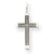 14k White Gold Laser Designed Cross Charm hide-image