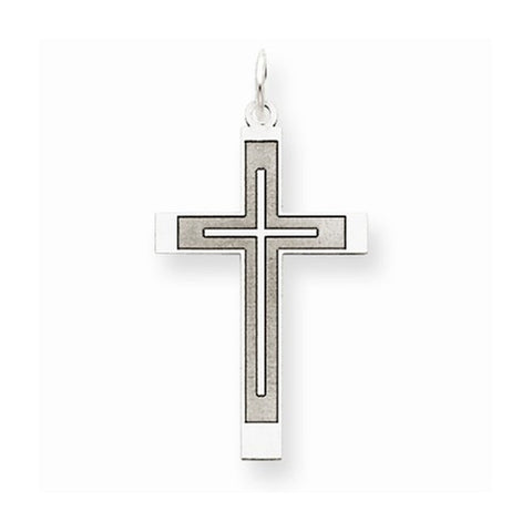 14k White Gold Laser Designed Cross pendant, Gorgeous Pendants for Necklace