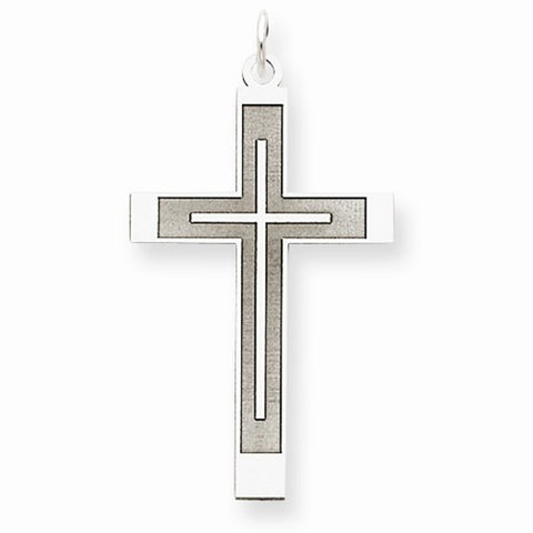 14k White Gold Laser Designed Cross pendant, Lovely Pendants for Necklace