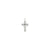 Laser Designed Cross Charm in 14k White Gold