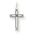 14k White Gold Laser Designed Cross Charm hide-image