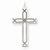 14k White Gold Laser Designed Cross Pendant, Appealing Pendants for Necklace