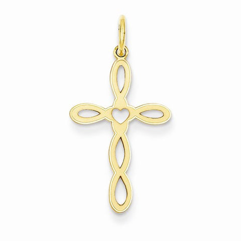 14k Gold Laser Designed Cross Pendant, Adorable Pendants for Necklace