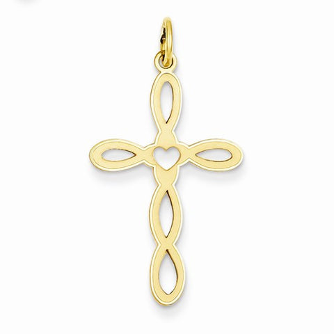 14k Gold Laser Designed Cross Pendant, Dazzling Pendants for Necklace