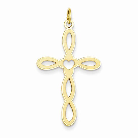 14k Gold Laser Designed Cross Pendant, Beautiful Pendants for Necklace