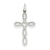 14k White Gold Laser Designed Cross Charm hide-image