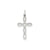 Laser Designed Cross Charm in 14k White Gold