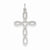 14k White Gold Laser Designed Cross Pendant, Fine Pendants for Necklace