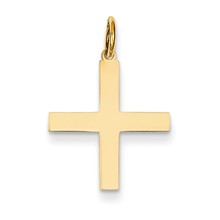 14k Gold Laser Designed Cross Charm hide-image