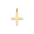 Laser Designed Cross Charm in 14k Gold