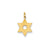 Laser Designed Star of David Charm in 14k Gold