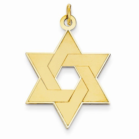 14k Gold Laser Designed Star of David pendant, Fine Pendants for Necklace