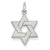 14k White Gold Laser Designed Star of David Charm hide-image