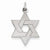 14k White Gold Laser Designed Star of David pendant, Pretty Pendants for Necklace