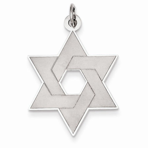 14k White Gold Laser Designed Star of David pendant, Gorgeous Pendants for Necklace