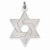 14k White Gold Laser Designed Star of David pendant, Gorgeous Pendants for Necklace