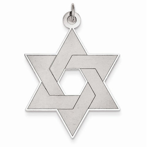 14k White Gold Laser Designed Star of David pendant, Lovely Pendants for Necklace