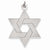 14k White Gold Laser Designed Star of David pendant, Lovely Pendants for Necklace
