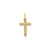 Laser Designed Cross Charm in 14k Gold