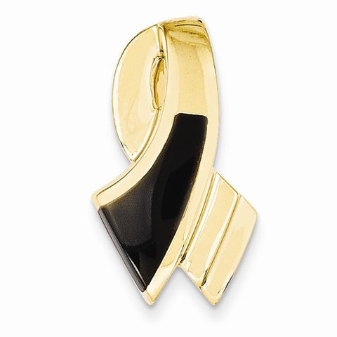 14k Gold Onyx Slide Pendant, Pendants for Necklace