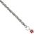 Sterling Silver Engraveable Enameled Hexagon Medical Id Bracelet