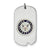 US Navy Dog Tag Charm in Sterling Silver
