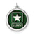 US Army Star Disc Charm in Sterling Silver