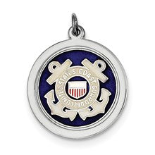 Sterling Silver US Coast Guard Disc Charm hide-image