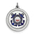 US Coast Guard Disc Charm in Sterling Silver