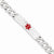 Sterling Silver Polished Medical Curb Link Id Bracelet