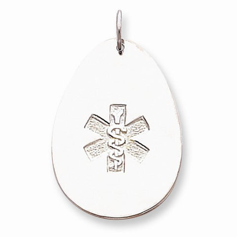 Sterling Silver Non-enameled Medical Jewelry pendant, Fine Pendants for Necklace
