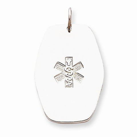 Sterling Silver Non-enameled Medical Jewelry pendant, Pretty Pendants for Necklace