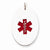 Sterling Silver Oval Medical Jewelry Pendant, Pendants for Necklace