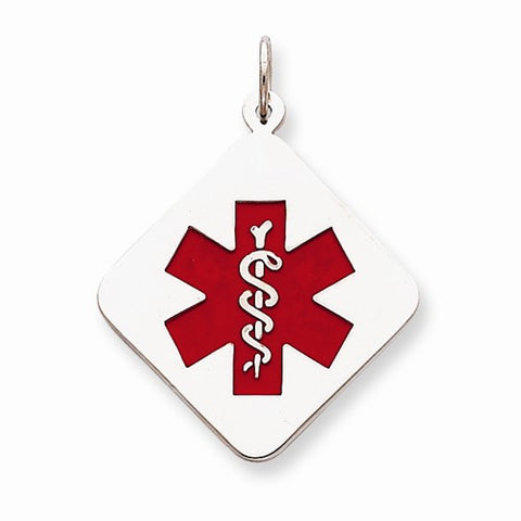 Sterling Silver Medical Jewelry Pendant, Lovely Pendants for Necklace