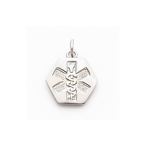 Sterling Silver Non-enameled Medical Jewelry pendant, Alluring Pendants for Necklace
