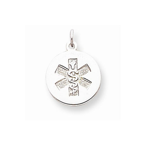 Sterling Silver Non-enameled Medical Jewelry pendant, Adorable Pendants for Necklace