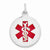 Sterling Silver Medical Jewelry Pendant, Charm