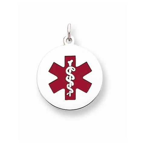 Sterling Silver Medical Jewelry Pendant, Dazzling Pendants for Necklace
