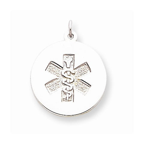 Sterling Silver Non-enameled Medical Jewelry Pendant, Exquisite Pendants for Necklace