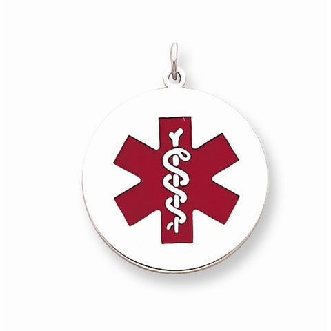 Sterling Silver Medical Jewelry pendant, Fine Pendants for Necklace