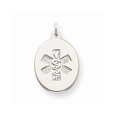 Sterling Silver Medical Jewelry Non-enameled pendant, Classy Pendants for Necklace