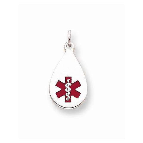 Sterling Silver Medical Jewelry Pendant, Charm