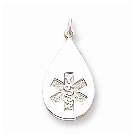 Sterling Silver Medical Jewelry Non-enameled pendant, Beautiful Pendants for Necklace