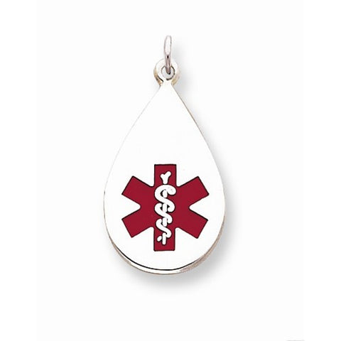 Sterling Silver Medical Jewelry Pendant, Dazzling Pendants for Necklace