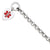 Sterling Silver Engraveable Enameled Heart Medical Id Bracelet